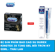 Bao Cao Su Durex Kingtex 3s - Tặng 1 Gel Bôi Trơn KY Thái Lan