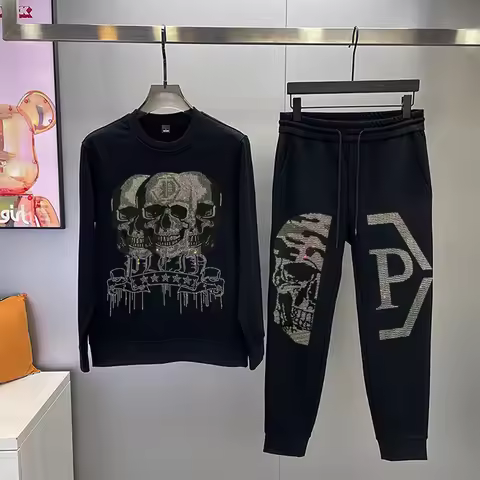 winter men's leisure sports jogging pure cotton men's sportswear Sportswear men's 2-piece sportswear