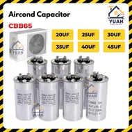 CAPACITOR CBB65 Aircond Capacitor 20uF 25uF 30uF 35uF 40uF 45uF Kapasitor Penghawa Dingin