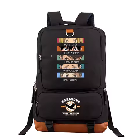 New Haikyuu Backpack Large Capacity Student Book Bags Japanese Anime Canvas Daypack Boys Girl School