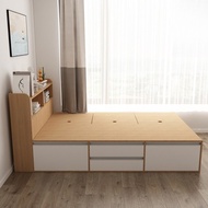 Tatami Bed Frame Northern Europe Bed Moisture-Proof Platform Bed Large Drawer Tatami Bed