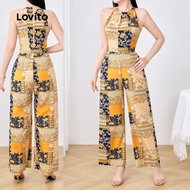 Lovito Boho Jumpsuit Spring/summer Jumpsuit for Women L143ED448