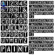 168Pcs Letter Number Stencil Reusable Plastic Template for Tracing and Spray Painting SHOPTKC7777