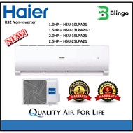 HAIER 1.0HP – 2.5HP R32 Wall Mounted Non-Inverter Air Conditioner HSU-10/13/19/25LPA21