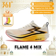 361Degrees Flame 4 Mix New color  Professional Carbon PlateRunning Shoes Breathable Heat-dissipating