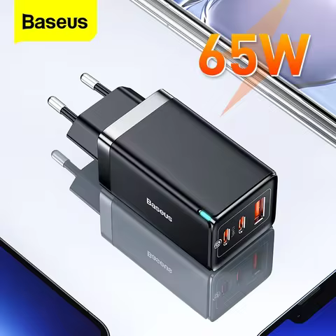 Baseus 65W GaN 5 Pro USB C Charger Quick Charge 4.0 3.0 QC4.0 QC PD USB Type C Fast Charging Charger