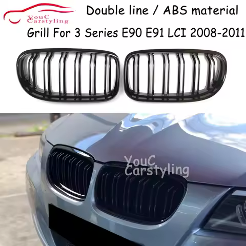 E90 LCI Gloss Black Replacement Front Grill For BMW E90 E91 3 Series Sedan Wagon 320i 325i 328i 330i