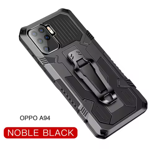 Armor Shockproof Case For OPPO Reno 5 Lite F17 F19 Pro A94 A93 A74 A73 A54 A53 A15 A31 Metal Belt Cl