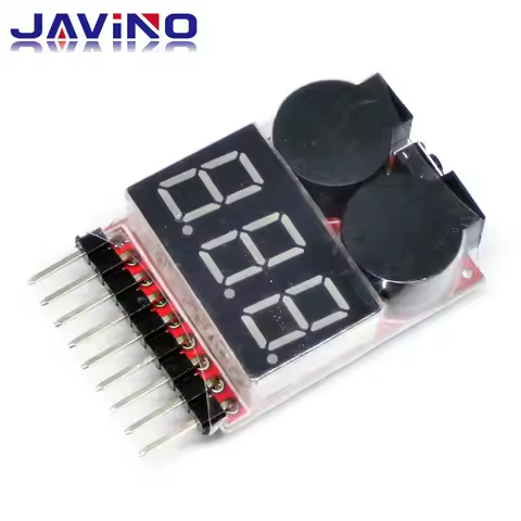 For 1S/2s/3s/4s/5s/6s/7s/8s Low Voltage Buzzer Alarm Lipo Battery Voltage Indicator Tester 3.7v 7.4v