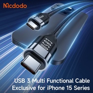 Mcdodo USB-C to USB-C 3.1 Cable With E-mark 4K HDR Screen 10Gb/s Data Transfer PD 100W Fast Charging Gen2 Type C Cable for iPhone 15 Pro Max Laptops MacBook iPad Pro Samsung Huawei