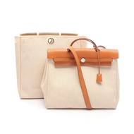 【二手】愛馬仕 HERMES 手提包 Herbag MM 米NATURAL/NATURAL其他 Herbag MM 米白色/NATURAL女士二手 B