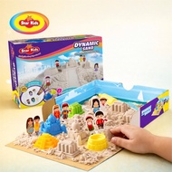 Star Kids Kinetic Sand Toy Set, Includes 4 Molds, 500g Sand, Painting and Crayons, For Creative Chil