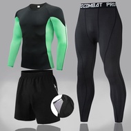 Men Mma rashguard T-shirt+leggings sets compression fitness workout sports tights rash guard gym clothing bjj gi boxing jerseys