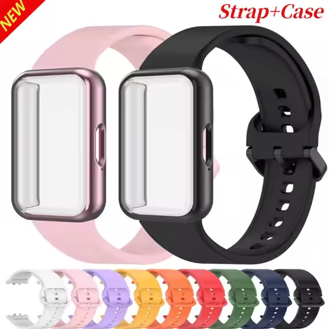 Silicone Strap+Case Kit For Samsung Galaxy Fit 3 Band Bracelet Wristband For Samsung Galaxy Fit 3 Pr
