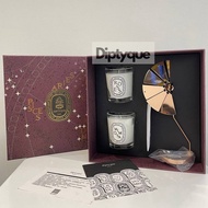 DIPTYQUE CAROUSEL SCENTED CANDLE SET (ROSES,MIMOSA) 2X70g