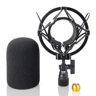 AT2020 Shock Mount with Windscreen, Shock Mount Stand with Foam Pop Filter for Audio Technica AT2020