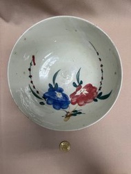 台灣早期 古董收藏品 蘭花 陶瓷碗公 完好無破損