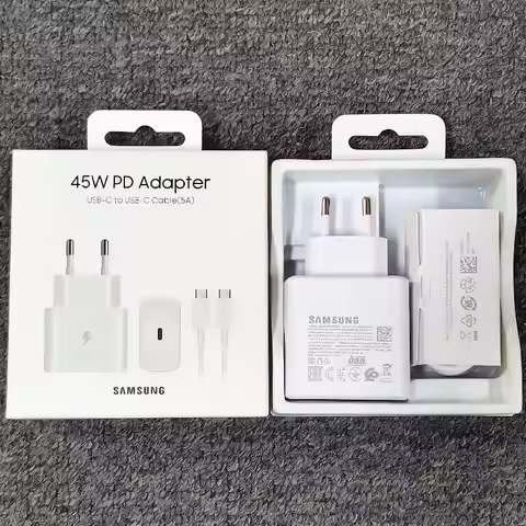Samsung 45W PD Charger Super Fast Charging Adapter For Galaxy S24 S20 S21 S22 S23 Ultra Z Flip Fold 
