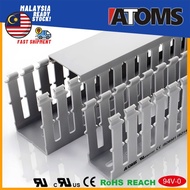 ATOMS VDR Wide Slot Open Slot Wiring Duct PVC Trunking Cable Duct Cable Management Trunking 1meter 2