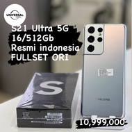 second samsung s21 ultra 16/512 5g resmi Indonesia fullset original