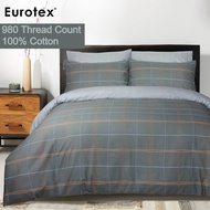Eurotex Contemporary, 980 Thread Count 100% Cotton, Fitted Sheet Set / Bedset - Paloma