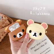 Case For AirPods Rilakkuma Brown Cream (i9s i11 i12) Silicone
