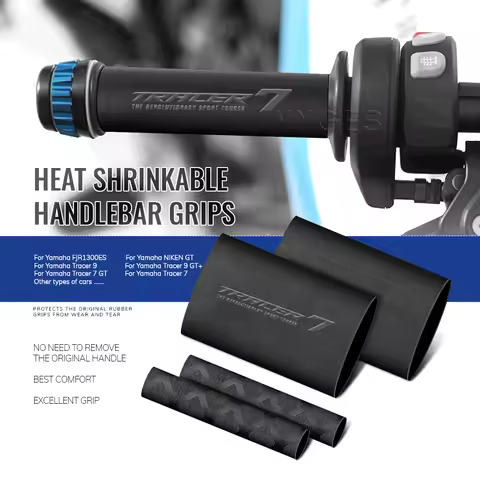 For Yamaha FJR1300ES NIKEN GT Tracer 9 GT Tracer 7 Motorcycle Non-slip Heat Shrinkable Handlebar Gri