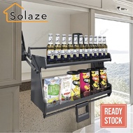 Solaze Aluminum Alloy Drop-down Hydraulic Elevator Lift Kitchen Basket Pull Down Kitchen Cabinet