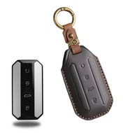 ZLWR เคสกุญแจ JAECOO 5 EV หนังวัว ปกป้องกุญแจรถเดิม อุปกรณ์ตกแต่งภายนอกรถยนต์