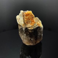 稀有特色茶水晶多種共生天河石原石礦煙晶70*47*40MM茶晶礦物標本
