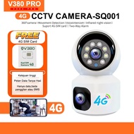 V380 Pro Dual Lens 5MP Wireless CCTV Camera 4G/Wifi Sim Card 360° Connect to Cellphone Night Vision 