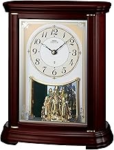 Seiko HW204B EMBLEM Wood Frame Table Clock, 11.7 x 9.7 x 6.0 inches (296 x 246 x 152 mm), Radio Wave