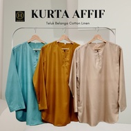 KURTA AFFIF KURTA LELAKI COTTON LINEN KURTA SELESA BAJU KURTA LELAKI BY HERNES