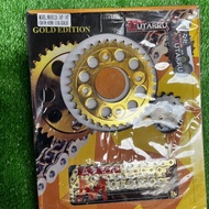 ♞,♘all xrm wave 100 125 110 rs125 trinity dash chain sprocket set mutarru gold heavy duty