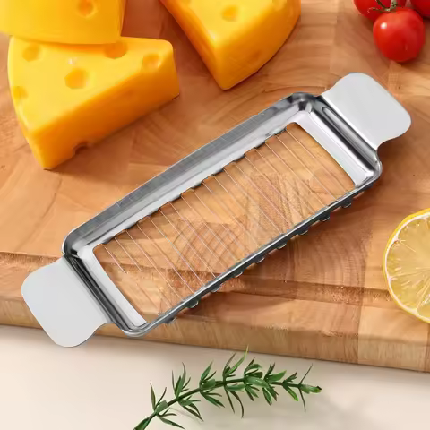 430 Stainless Steel Cheese Cutter, Butter Slicer, Cheese Cutter, Binaural Foie Gras Splitter, Egg Sl