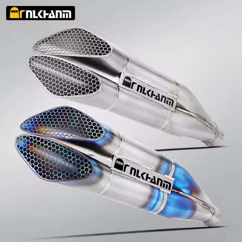Universal Motorcycle Exhaust Head 51mm/60mm Titanium Alloy Muffler Pipe Tail Pipe Customizable Logo 