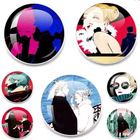 Emma x Aleksander Veil Manga Pin Anime Character Glass Cabochon Brooch Badge Decor Jewelry Fans Coll