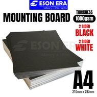 [A4] Mounting Board A4 1000gsm Black 1pc Card Board Chip Board Kad Tebal