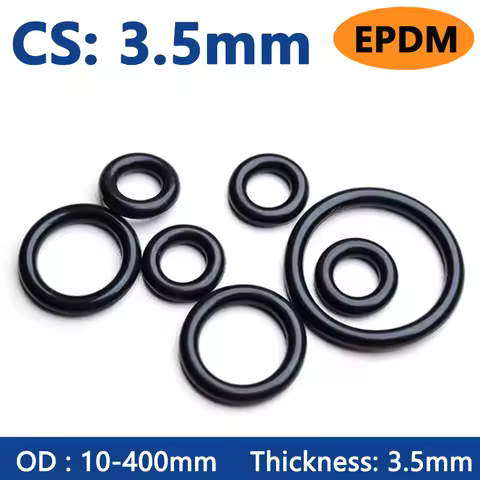 Thickness CS 3.5mm EPDM Rubber O Ring ID 3-393mm OD 10-400mm Acid Alkali Water and Friction Resistan