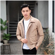 Delibra Men's Bomber Jacket Moris Cream Men's Bomber Jacket Men's Bomber Jacket Cool Men's Jacket La