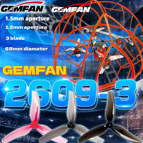 4pairs Qianfeng Gemfan2609-3 three-blade propeller 65mm F9A-B U14 drone soccer hollow cup FPV 1.2mm/