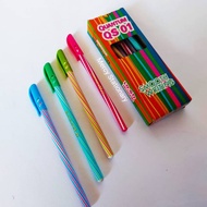 12 Pc - Quantum QS 01 Thread Pen - Quantum Black Ballpoint Pen - 1 Pack of 12 Pcs