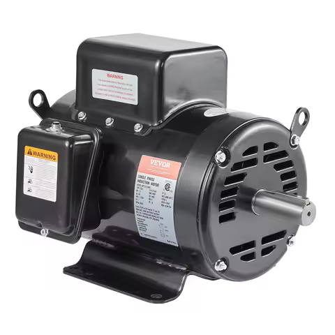 SucceBuy 7.5HP Air Compressor Motor 230V 31.6Amps Electric Single Phase Motor 3450RPM 184T Frame for