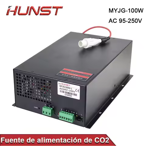 HUNST CO2 Laser Power Supply MYJG 100W Supports 95~250V Voltage and is Used for 80-100W Laser Engrav