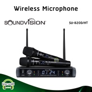 Wireless Microphone Soundvision SU-820D/HT มือถือ 2 ตัว 2 เสา UHF 697.3-702.7 MHz ไมค์ลอย ไมค์ไร้สาย