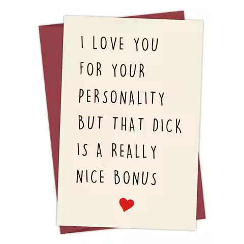 I Love You For Your Personality Funny Anniversary Cards for Husband Friends,Funny Birthday Card, Ann