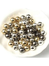 34681012mm黃金白銀顏色鍍圓形種子隔片散珠適用於珠寶製作