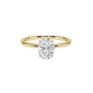 1.0 ct Oval Moissanite Ring  Minimalist Engagement Ring  In S925 silver