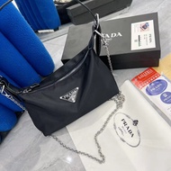 Praa Oxford Cloth Bag Women Underarms Shoulder Baguette Bag Chain Sling Crossbody Bag New