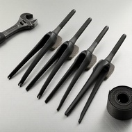 700C Carbon Road Fork with Tapered Steerer, Dual Glossy-Matte Finish Garpu Jalan Karbon 700C dengan 